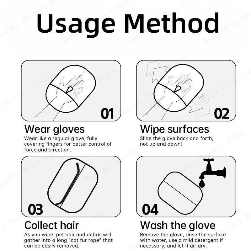 FurEase Handschuhe - Handschuhe zur Haarentfernung